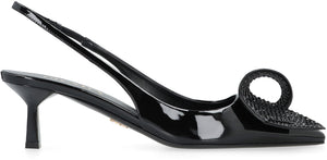 Patent leather slingback pumps-1